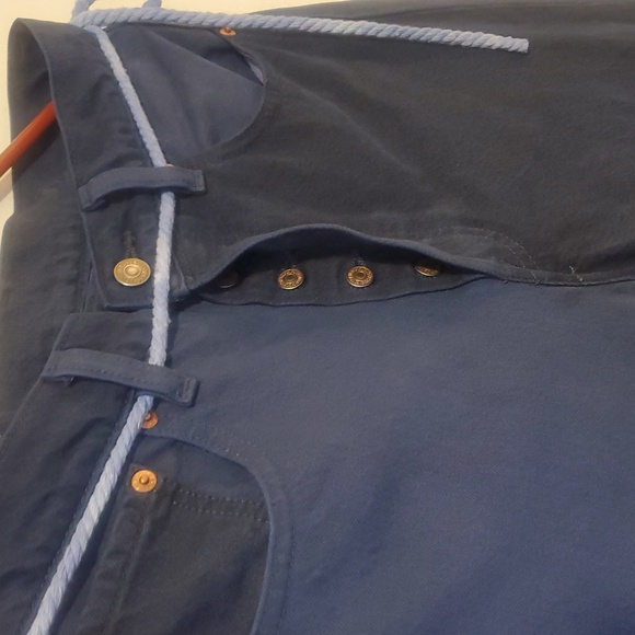 Levi's 501 Custom Taper Color Block Skate Jeans + White Oak Cone Selvedge Belt - Picture 8 of 16